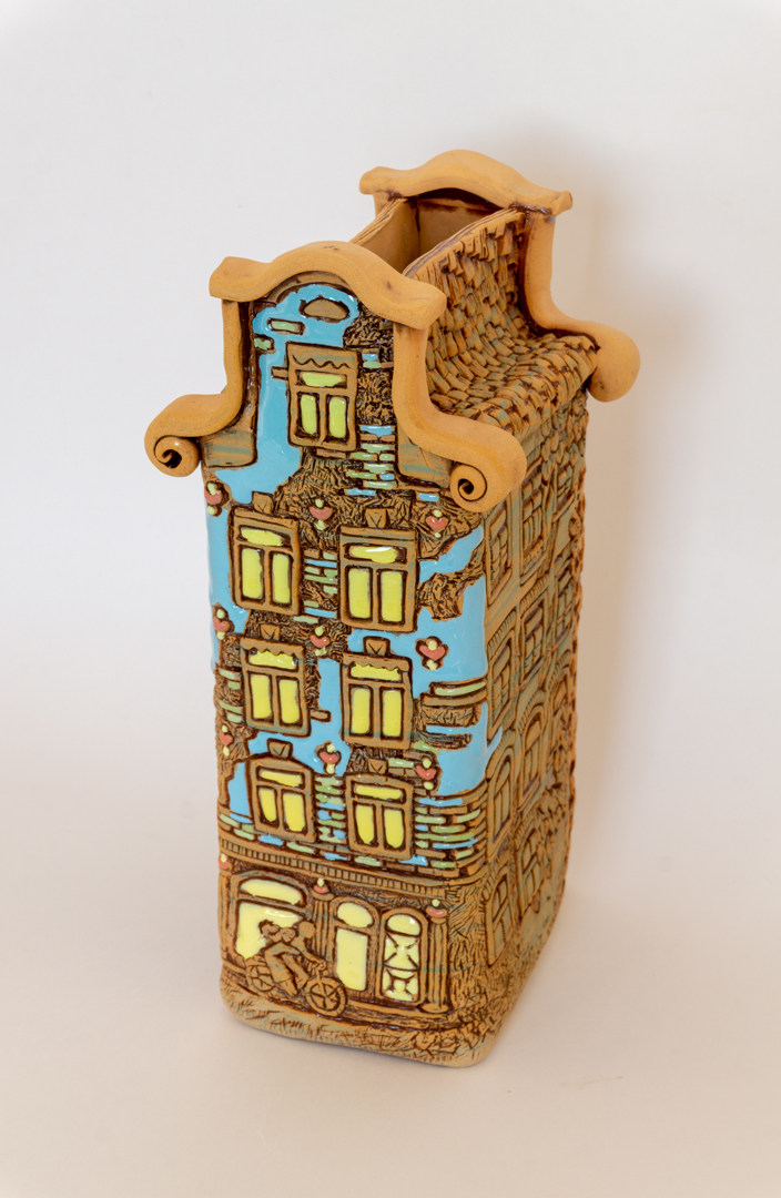 Нидерланды дом № 9 кашпо глиняное