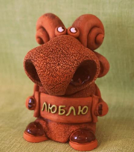 Барашек глиняная игрушка