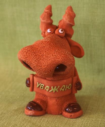 Коза глиняная игрушка