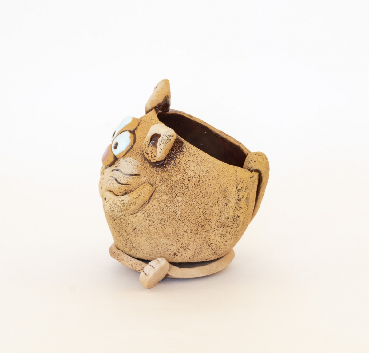 Кот смешарик из глины