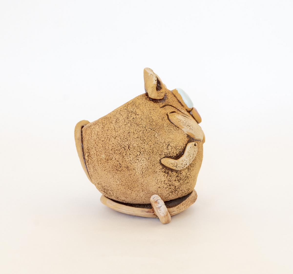 Кот смешарик из глины