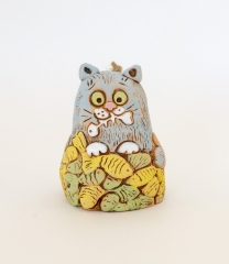 Кот с рыбками колокольчик