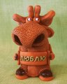 Лось глиняная игрушка