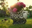 Рыба керамическая садовая фигура