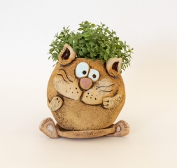Кот смешарик из глины