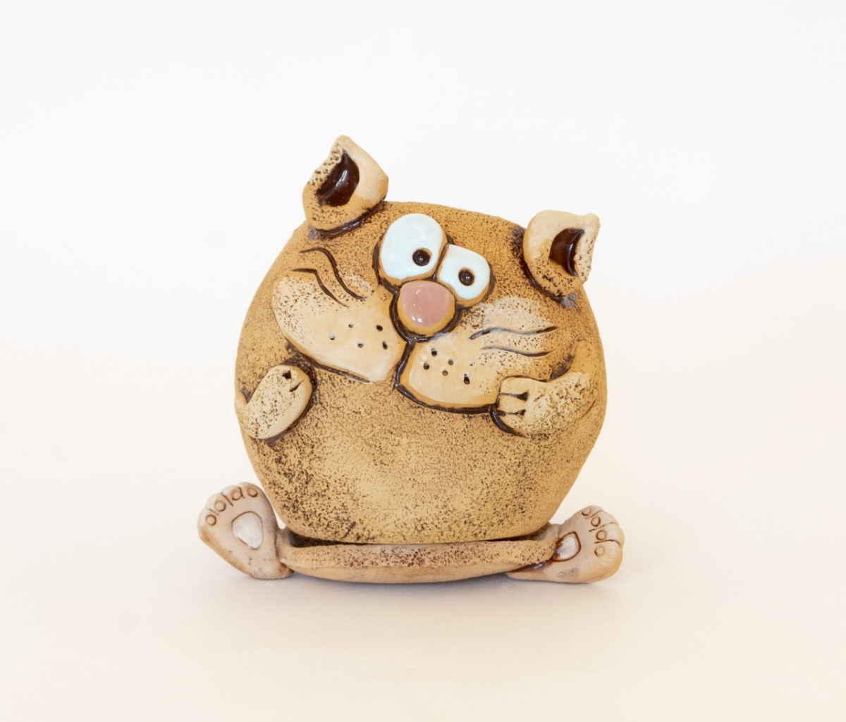 Кот смешарик из глины