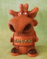Лось глиняная игрушка