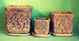 Конёк горшок квадратный керамический