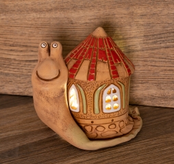 Улитка светильник керамика настольный