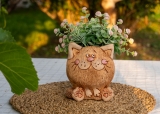 Мультяшный милый котик кашпо, фигурка