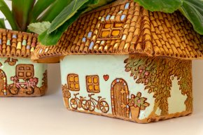 Таскана широкая кашпо домик для цветов