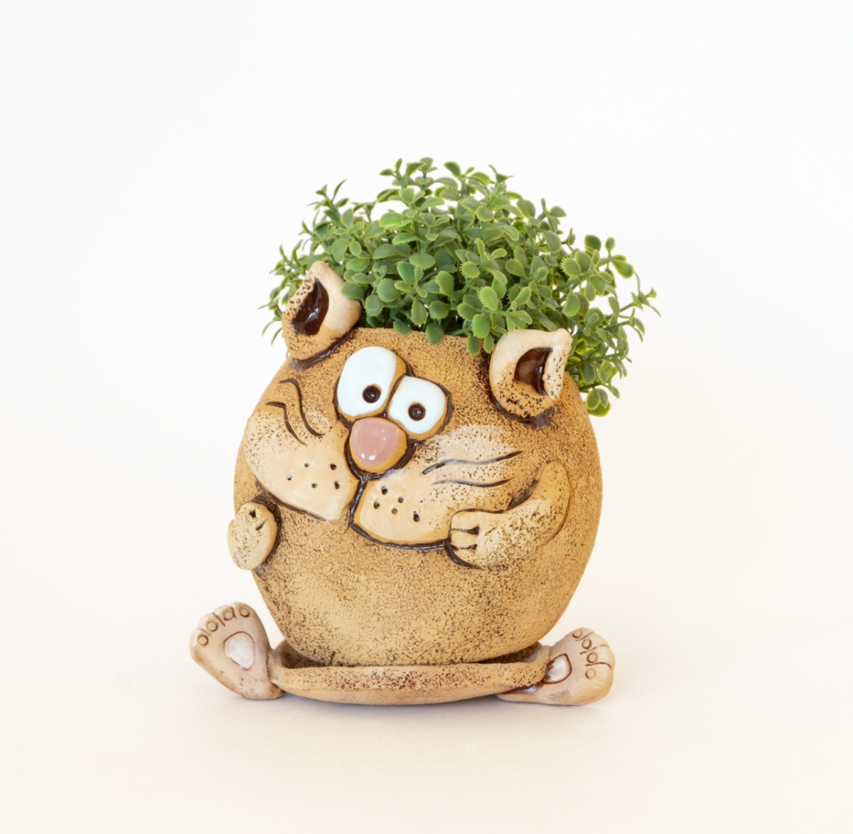 Кот смешарик из глины