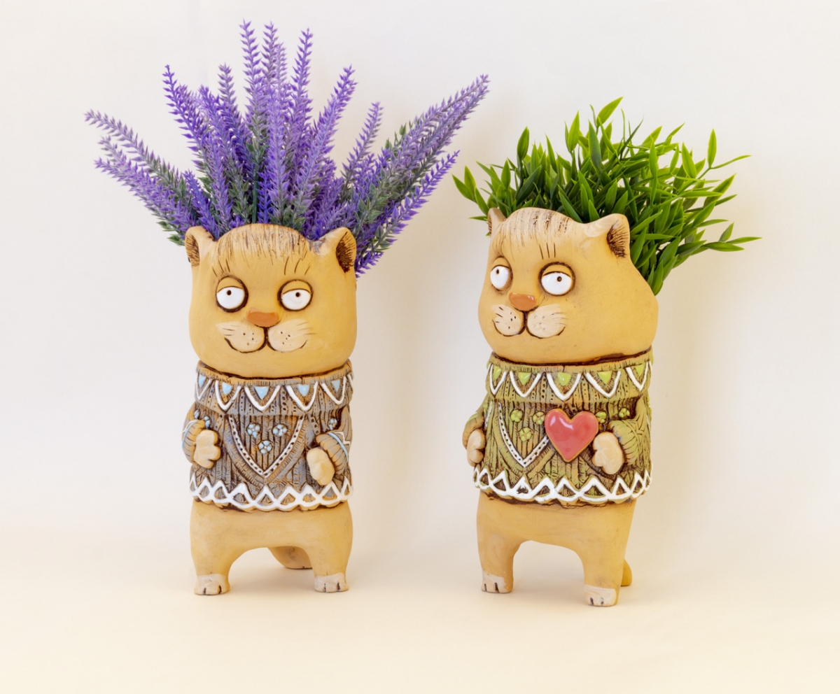 Кошка в кружевном платье