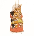 Кошка с котятами ключница, вешалка
