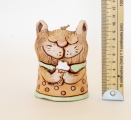 Кошка с мороженым колокольчик керамический