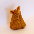 Мышь копилка из глины