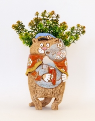 Коты любовь кашпо красивое