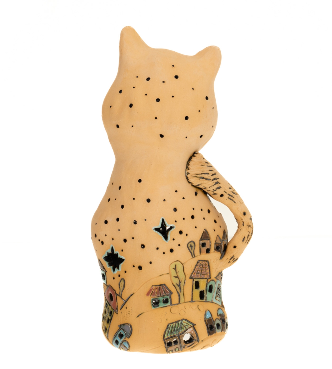 Кошка подсвечник ручная работа