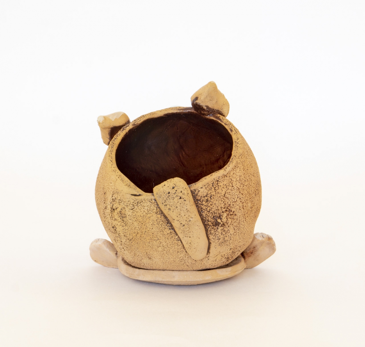 Кот смешарик из глины