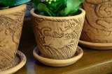 Котики горшки керамические