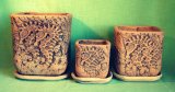 Конёк горшок квадратный керамический