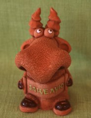 Коза глиняная игрушка
